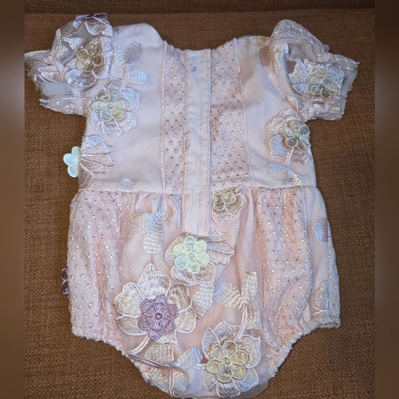 Jessakae Floral Embroidered Baby Romper - Picture 6 of 9